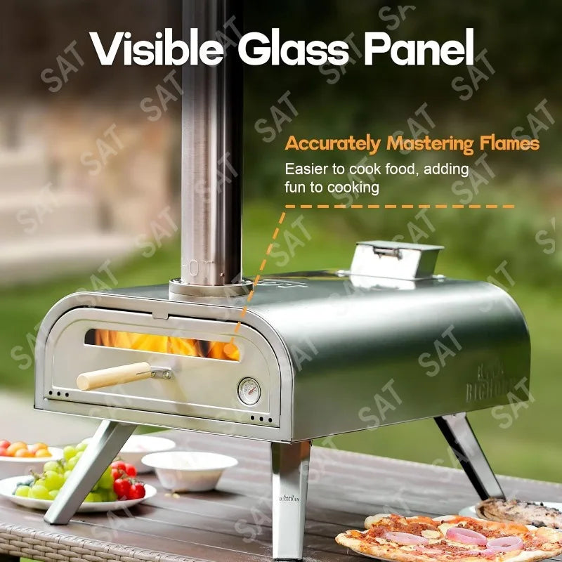 L L #   Four à Pizza à granulés de bois, poêle à Pizza à granulés, Portable en acier inoxydable