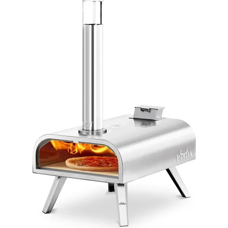 L L #   Four à Pizza à granulés de bois, poêle à Pizza à granulés, Portable en acier inoxydable