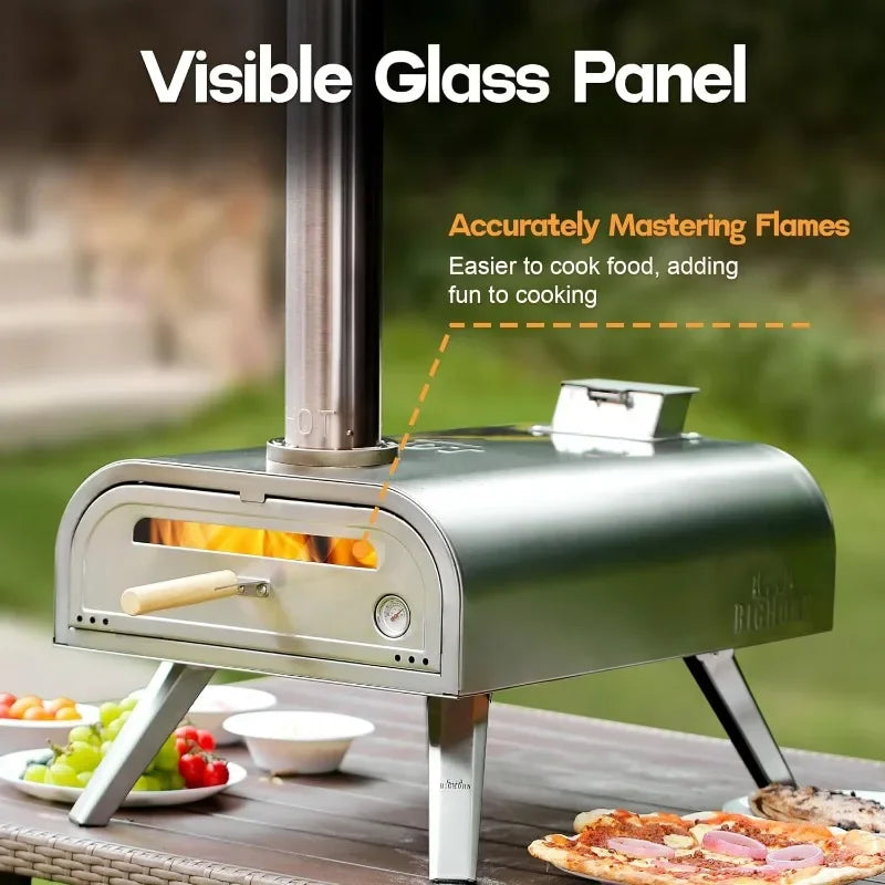 L L #   Four à Pizza à granulés de bois, poêle à Pizza à granulés, Portable en acier inoxydable