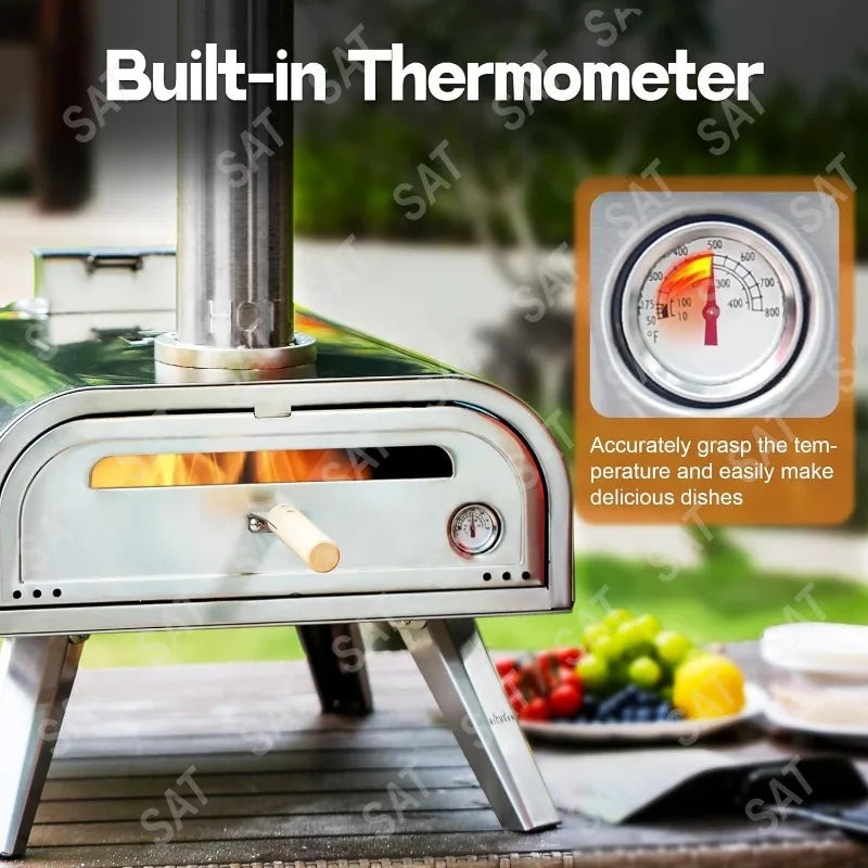 L L #   Four à Pizza à granulés de bois, poêle à Pizza à granulés, Portable en acier inoxydable
