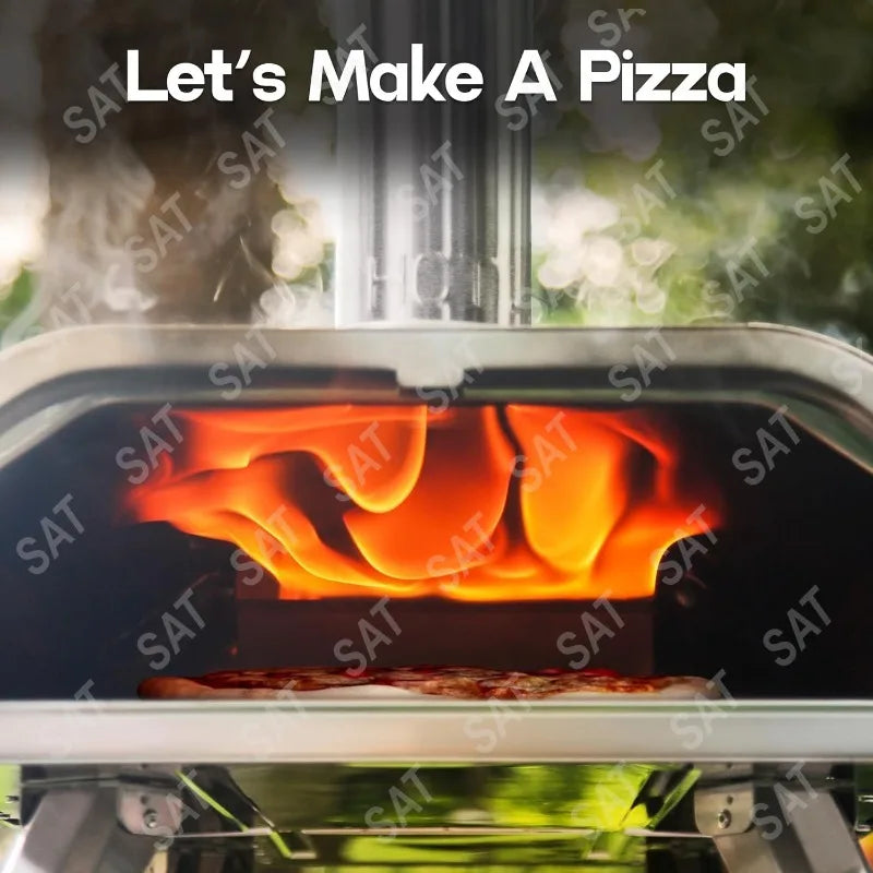 L L #   Four à Pizza à granulés de bois, poêle à Pizza à granulés, Portable en acier inoxydable