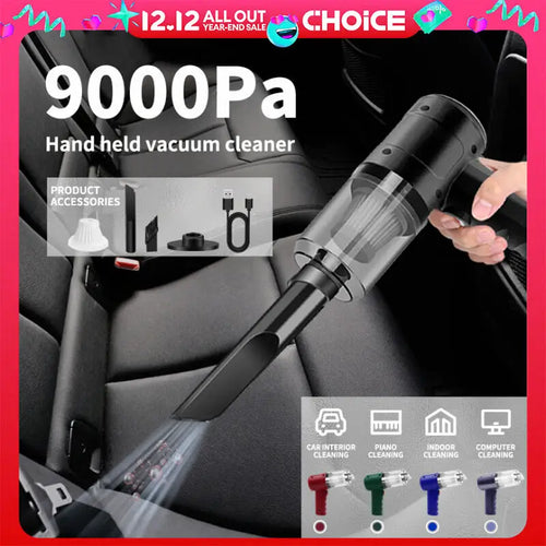 Aspirateur de voiture portatif, sans fil, 15000PA, double usage soufflage et aspiration, plusieurs embouts, pour voiture, maison, animaux domestiques, bureau